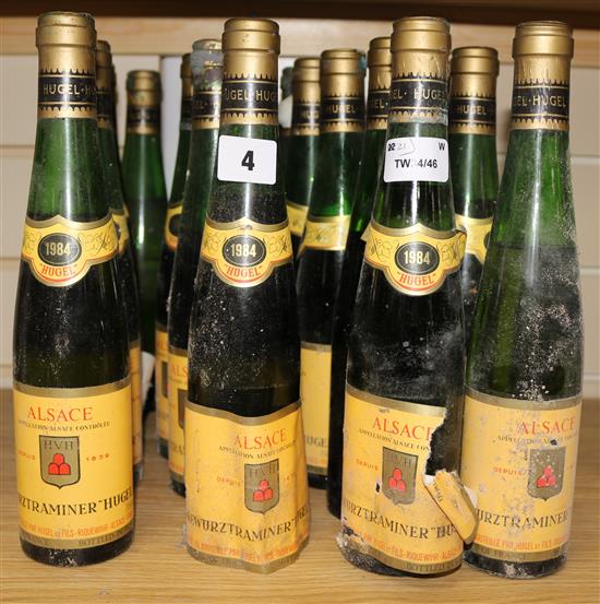 Twenty one half bottles of Gewurztraminer Hugel, 1984.